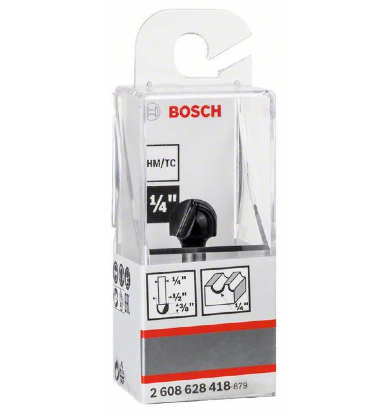 Bosch Core box bit, 1/4", R1 6.3 mm, D 12.7 mm, L 9.2 mm, G 40 mm 2608628418 Power Tool Services