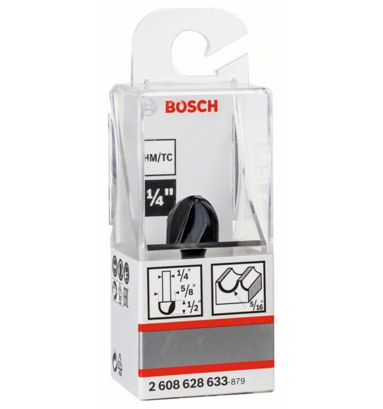 Bosch Core box bit, 1/4", R1 8 mm, D 15.9 mm, L 12.3 mm, G 45 mm 2608628633 Power Tool Services