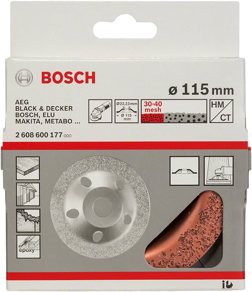 Bosch Cup Wheel Flat Fine 115 2608600177 Power Tool Services