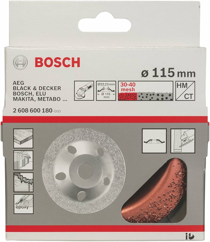 Bosch Cup Wheel Slanted Fine 115 2608600180 Power Tool Services