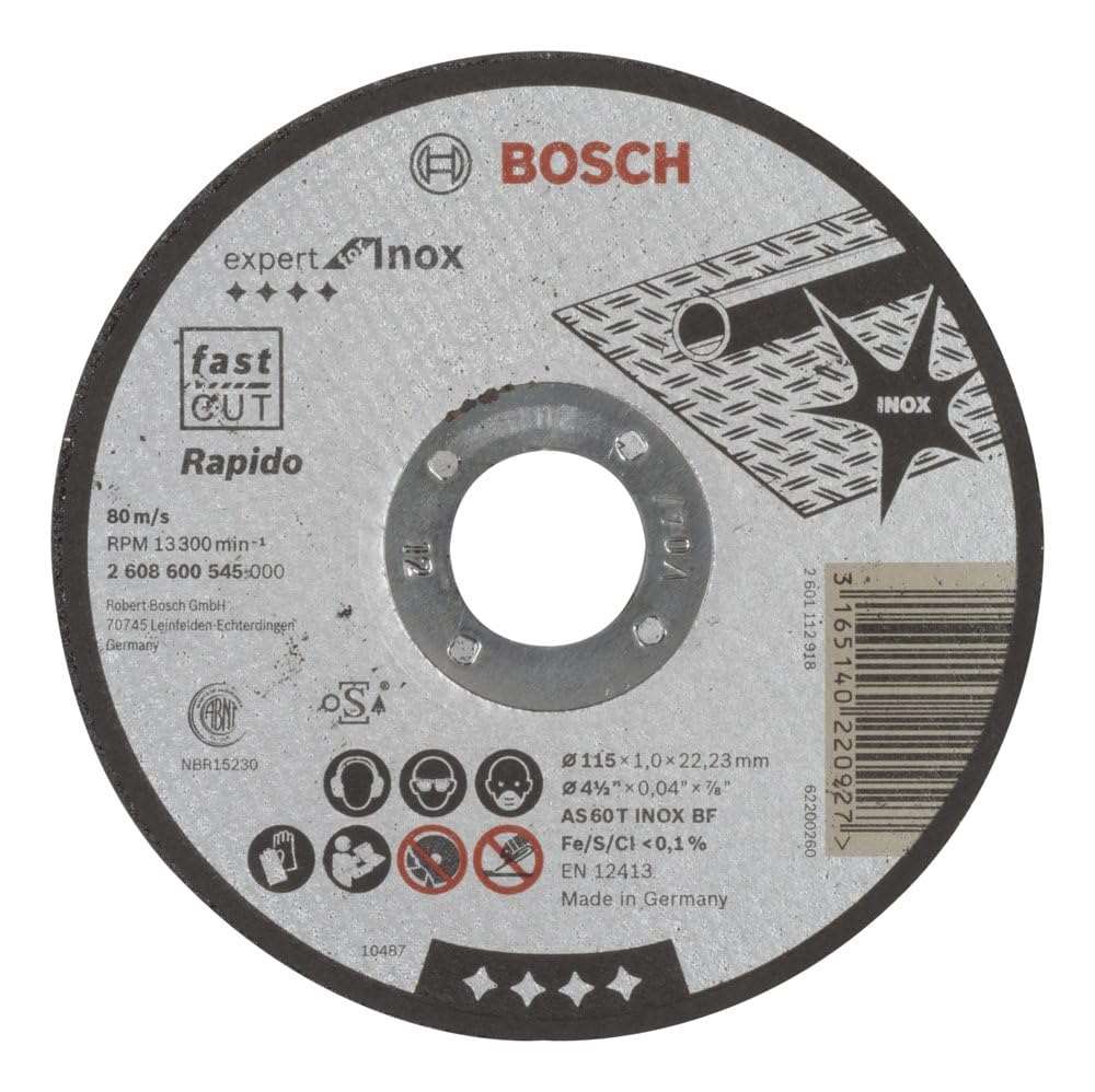 Bosch Cutting Disc 115X22.2X1Mm 2608600545 Power Tool Services