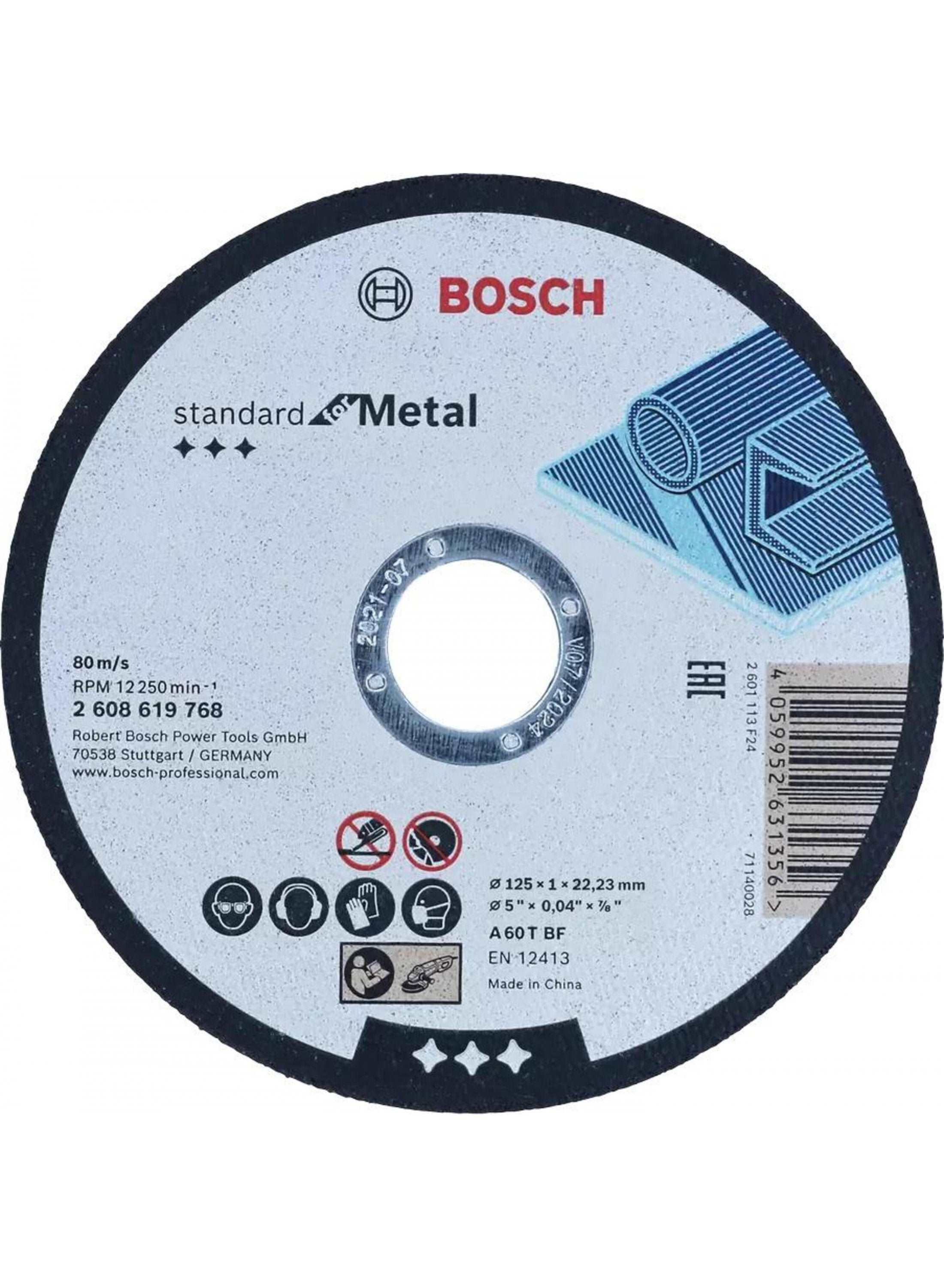 Bosch Cutting Disc 115mm x 1mm 2608619768 Power Tool Services