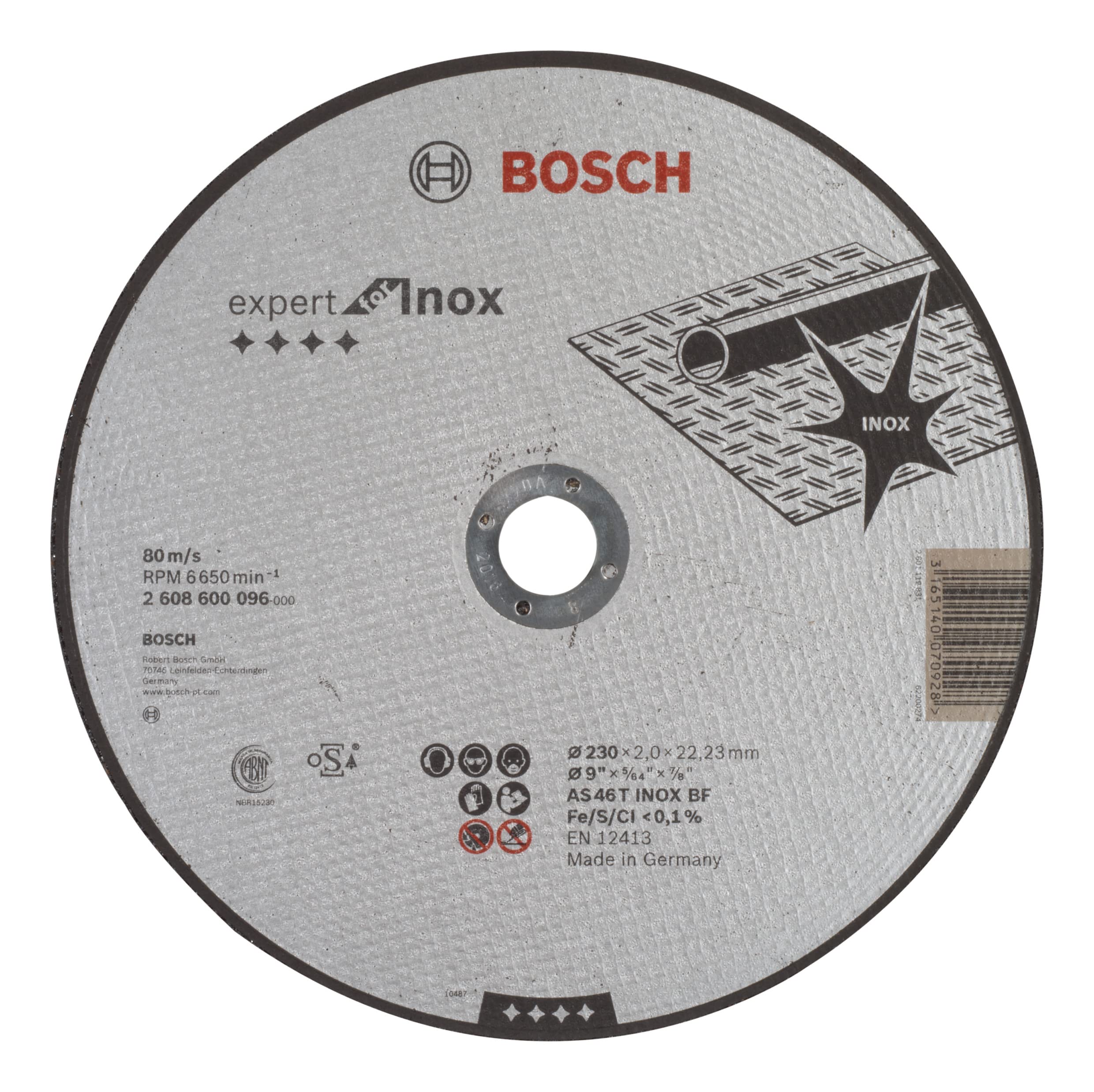 Bosch Cutting Disc 230 Mm Straight 22 Mm 2608600096 Power Tool Services