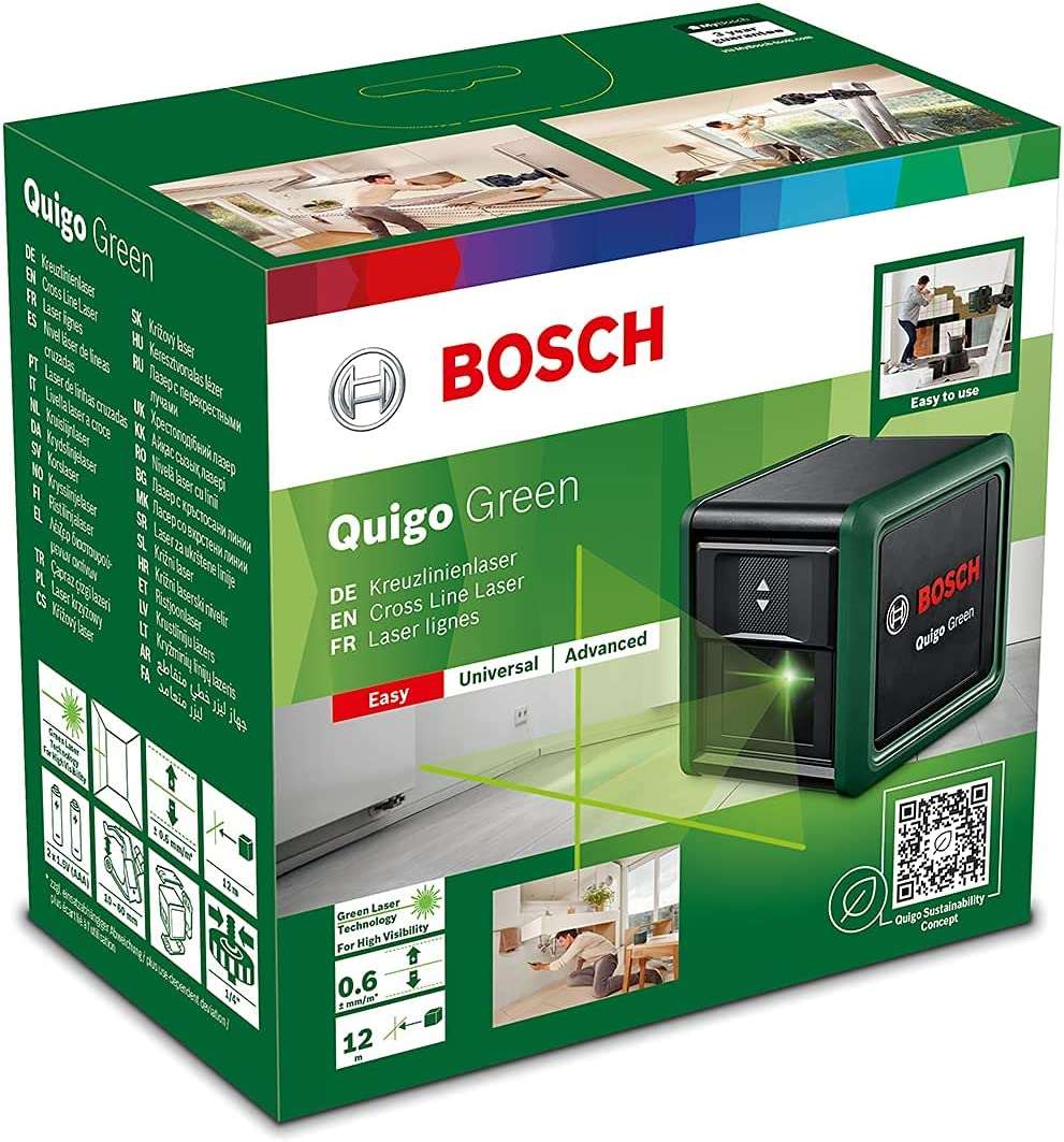 Bosch DIY Quigo Green Cross Line Laser 0603663C02 Power Tool Services