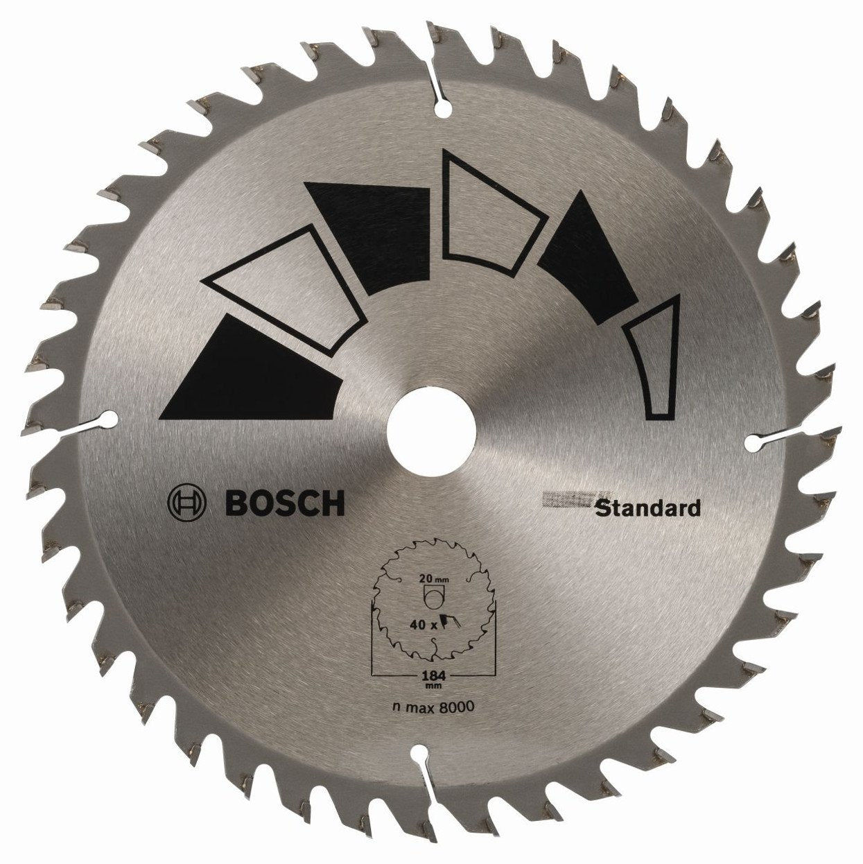 Bosch DIY Standard Circular Saw Blade for Wood 184 x 20, 40 2609256B56 Power Tool Services