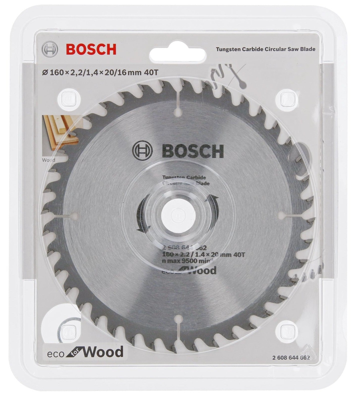 Bosch ECO line Circular Saw Blade for Wood 160 x 20, 40 2608644662 Power Tool Services