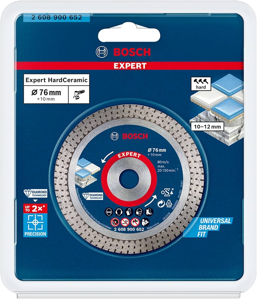 Bosch EXPERT HardCeramic 76 mm Diamond Cutting Disc 76 x 1.5 x 10 mm 2608900652 Power Tool Services