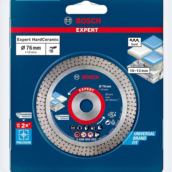 Bosch EXPERT HardCeramic 76 mm Diamond Cutting Disc 76 x 1.5 x 10