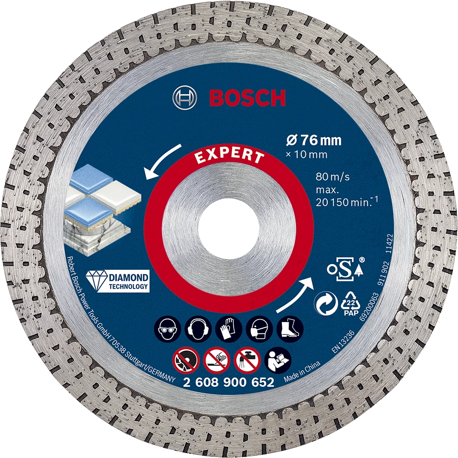 ピースマン Bosch EXPERT HardCeramic 76 mm Diamond Cutting Disc 76 x 1.5 x 10