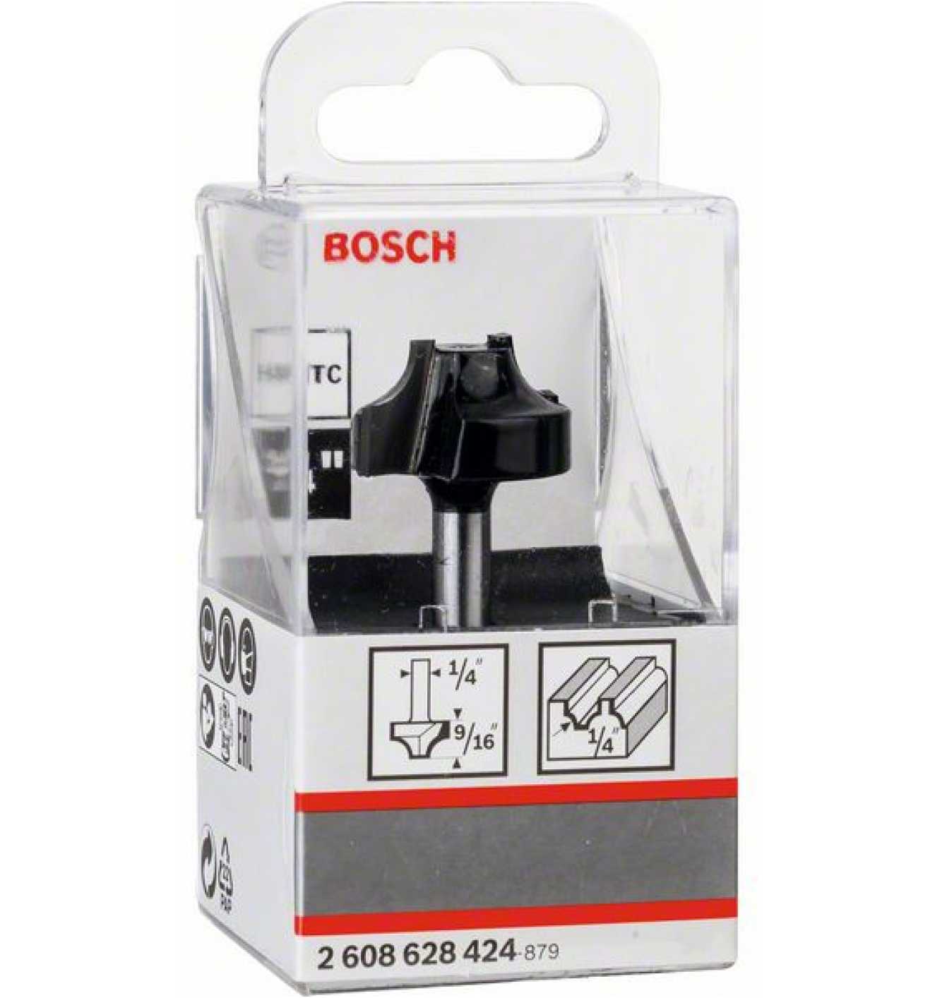 Bosch Edge forming bit E, 1/4", R1 6.3 mm, D 25.4 mm, L 14 mm, G 46 mm 2608628424 Power Tool Services