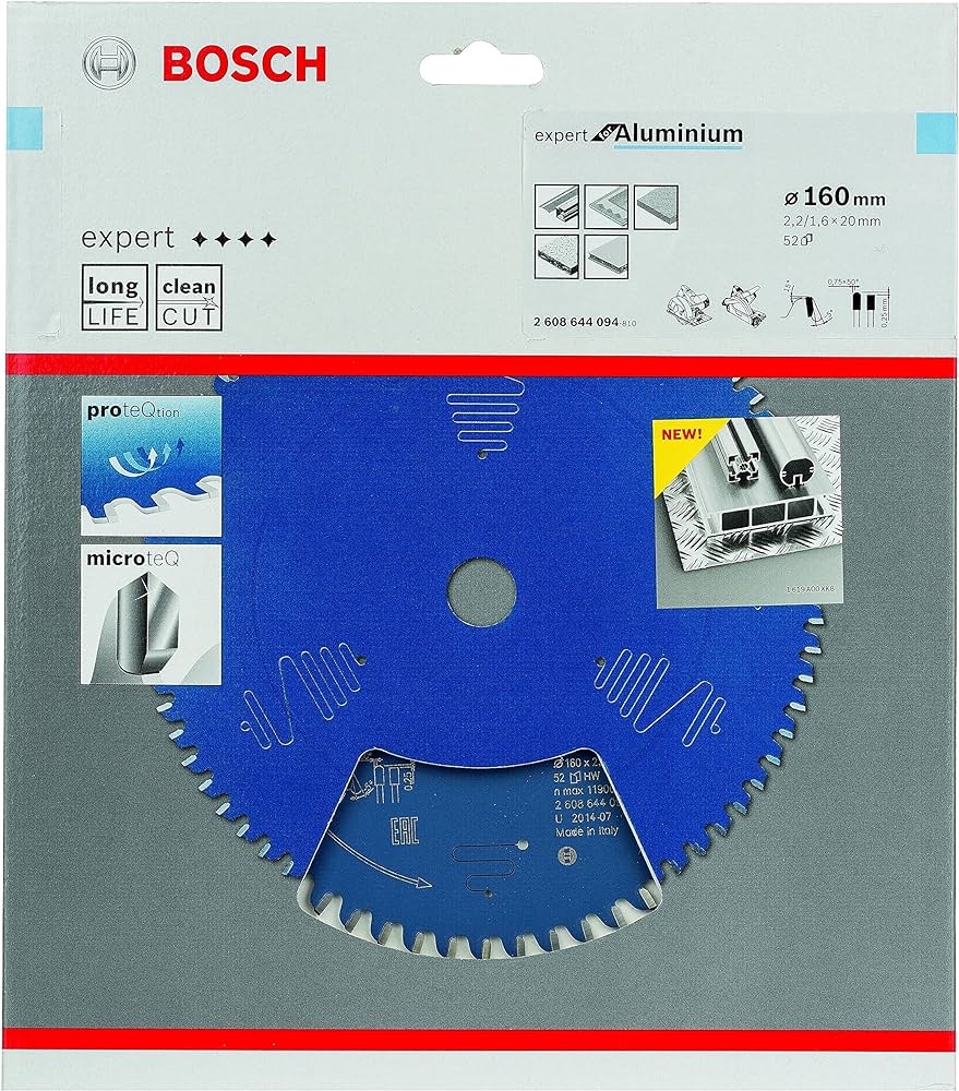 Bosch Expert Circular Saw Blade for Aluminium 160 x 20 x 2,2 mm, 52 2608644094 Power Tool Services