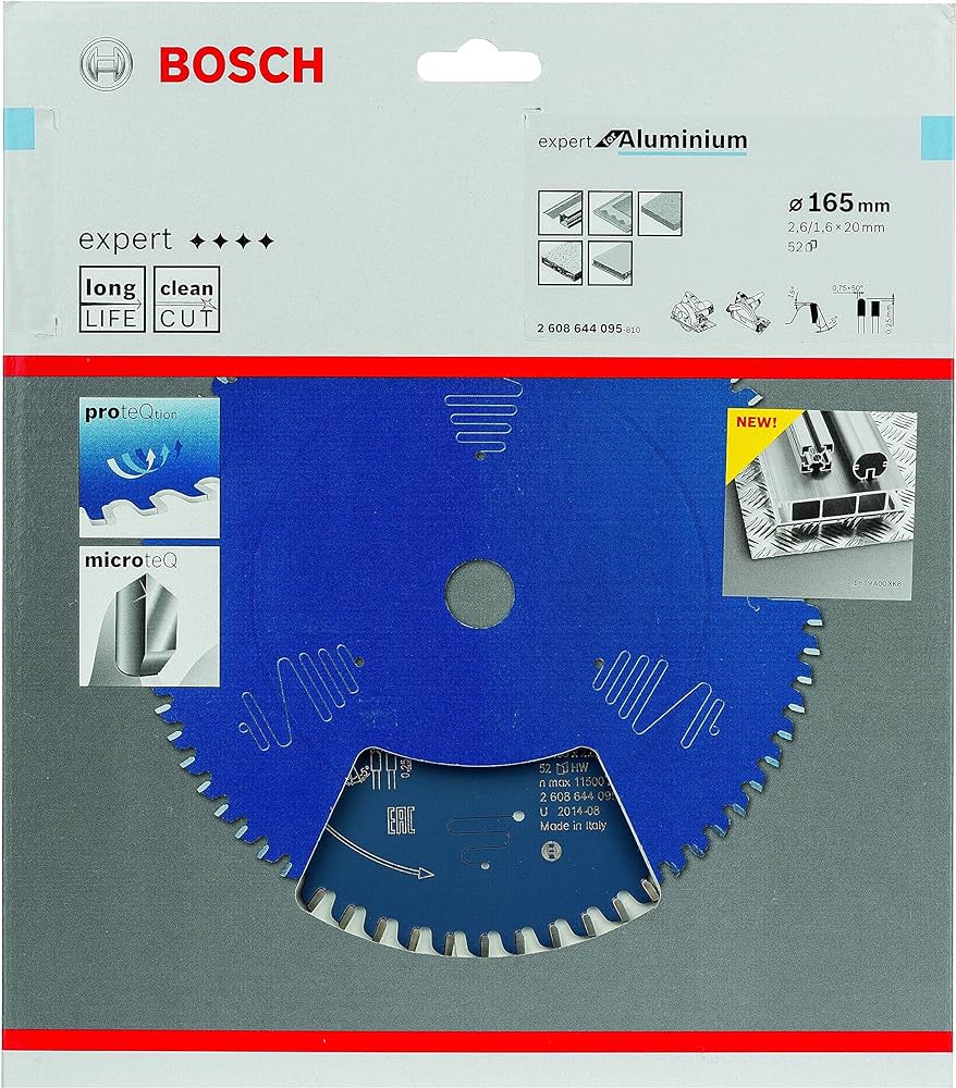 Bosch Expert Circular Saw Blade for Aluminium 165 x 20 x 2,6 mm, 52 2608644095 Power Tool Services