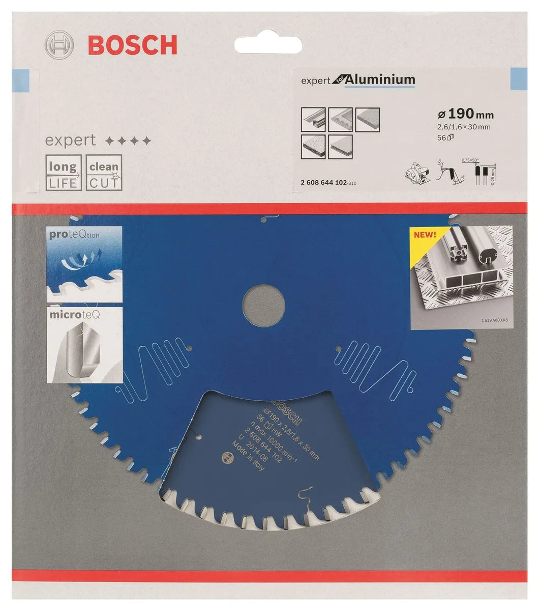 Bosch Expert Circular Saw Blade for Aluminium 190 x 30 x 2,6 mm, 56 2608644102 Power Tool Services