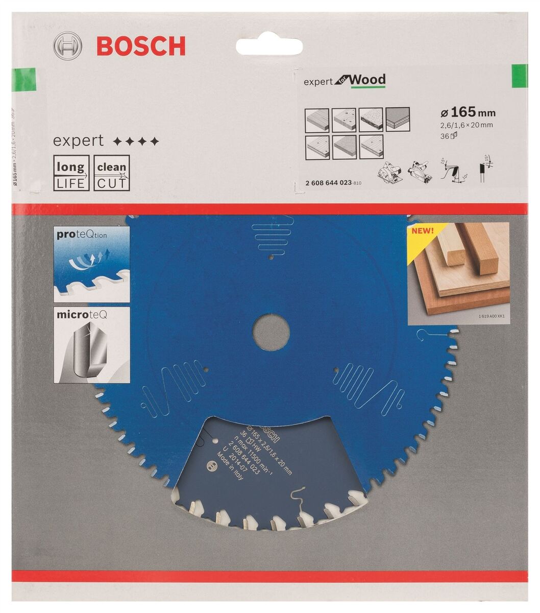 Bosch Expert Circular Saw Blade for Wood 165 x 20 x 2,6 mm, 36 2608644023 Power Tool Services