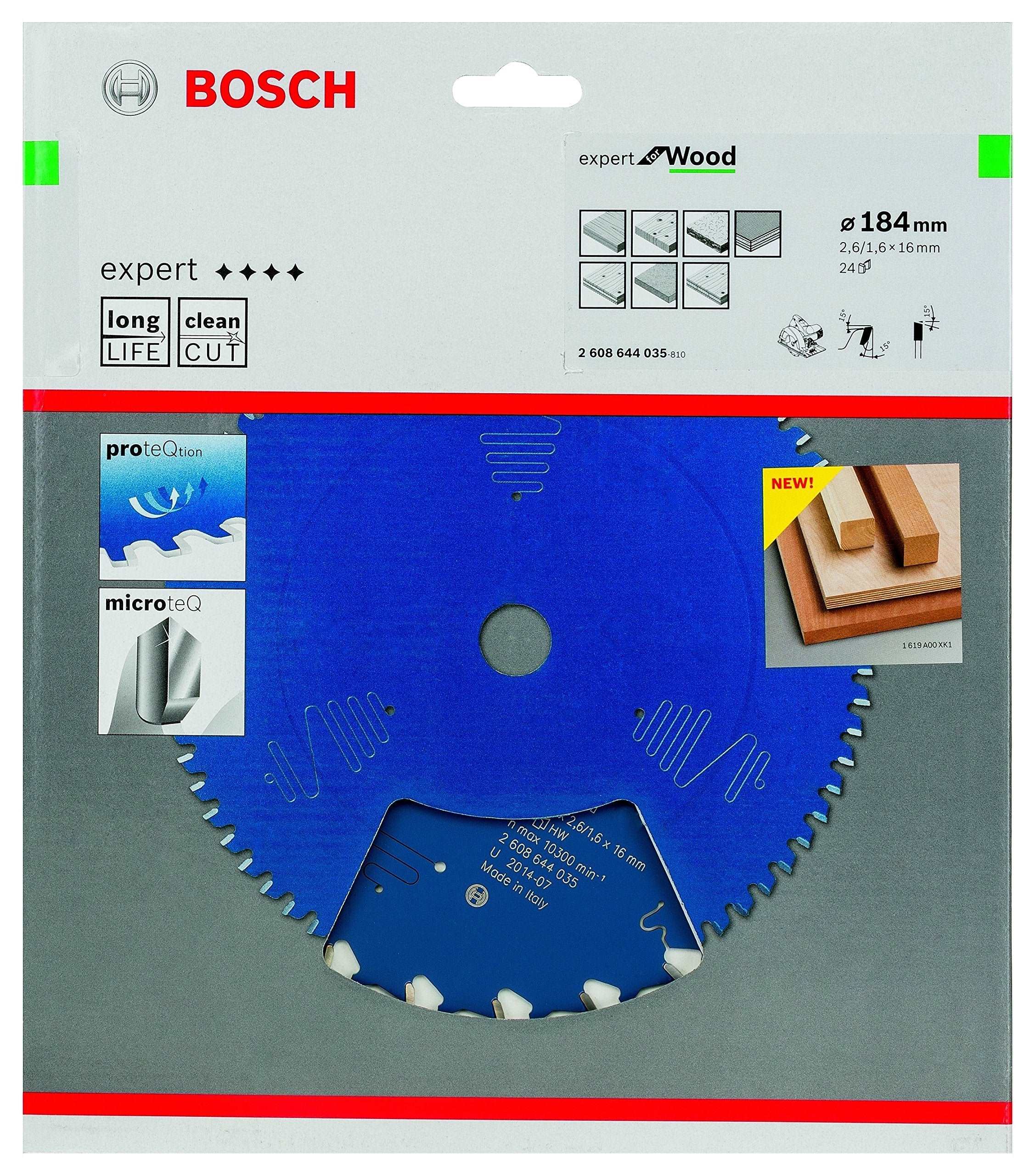 Bosch Expert Circular Saw Blade for Wood 184 x 16 x 2,6 mm, 24 2608644035 Power Tool Services