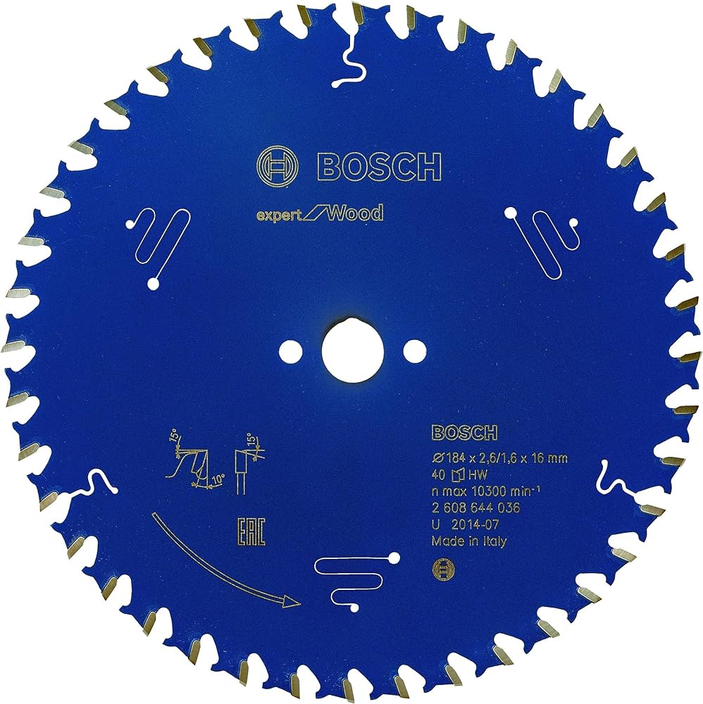 Bosch Expert Circular Saw Blade for Wood 184 x 16 x 2,6 mm, 40 2608644036 Power Tool Services