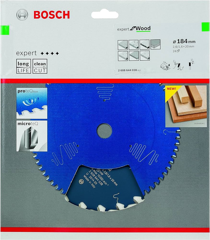 Bosch Expert Circular Saw Blade for Wood 184 x 20 x 2,6 mm, 24 2608644038 Power Tool Services