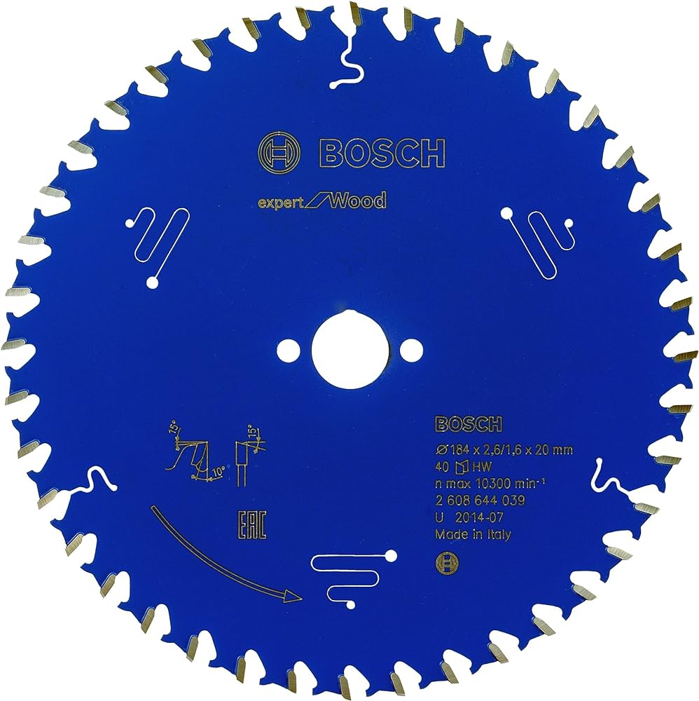 Bosch Expert Circular Saw Blade for Wood 184 x 20 x 2,6 mm, 40 2608644039 Power Tool Services