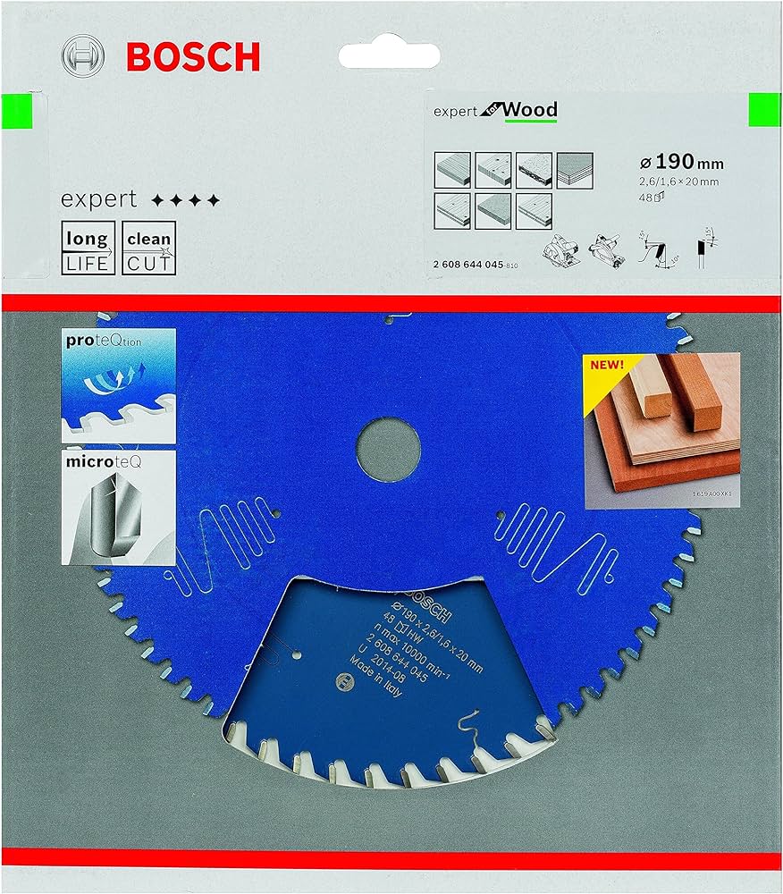 Bosch Expert Circular Saw Blade for Wood 190 x 20 x 2,6 mm, 48 2608644045 Power Tool Services