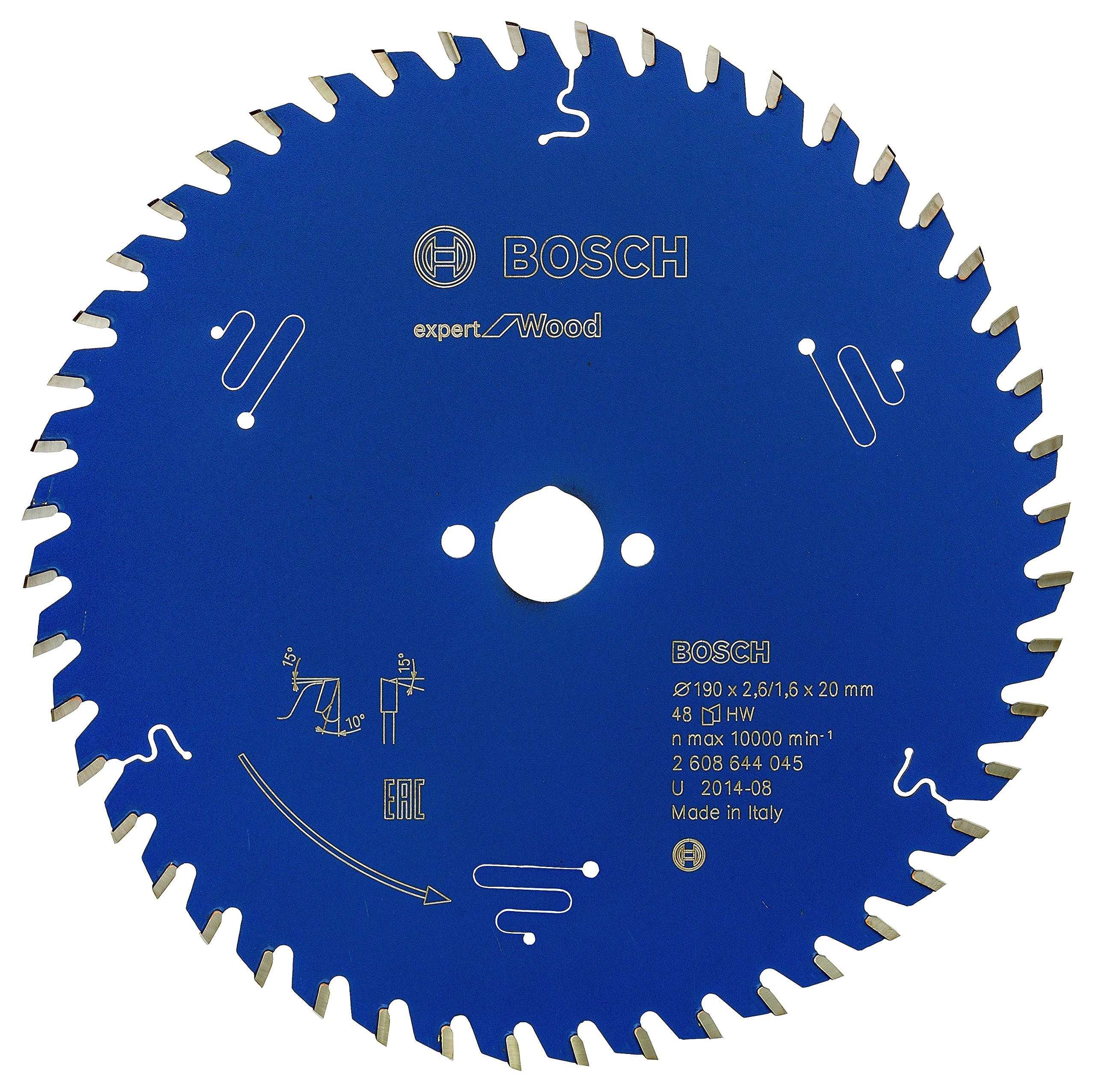 Bosch Expert Circular Saw Blade for Wood 190 x 20 x 2,6 mm, 48 2608644045 Power Tool Services