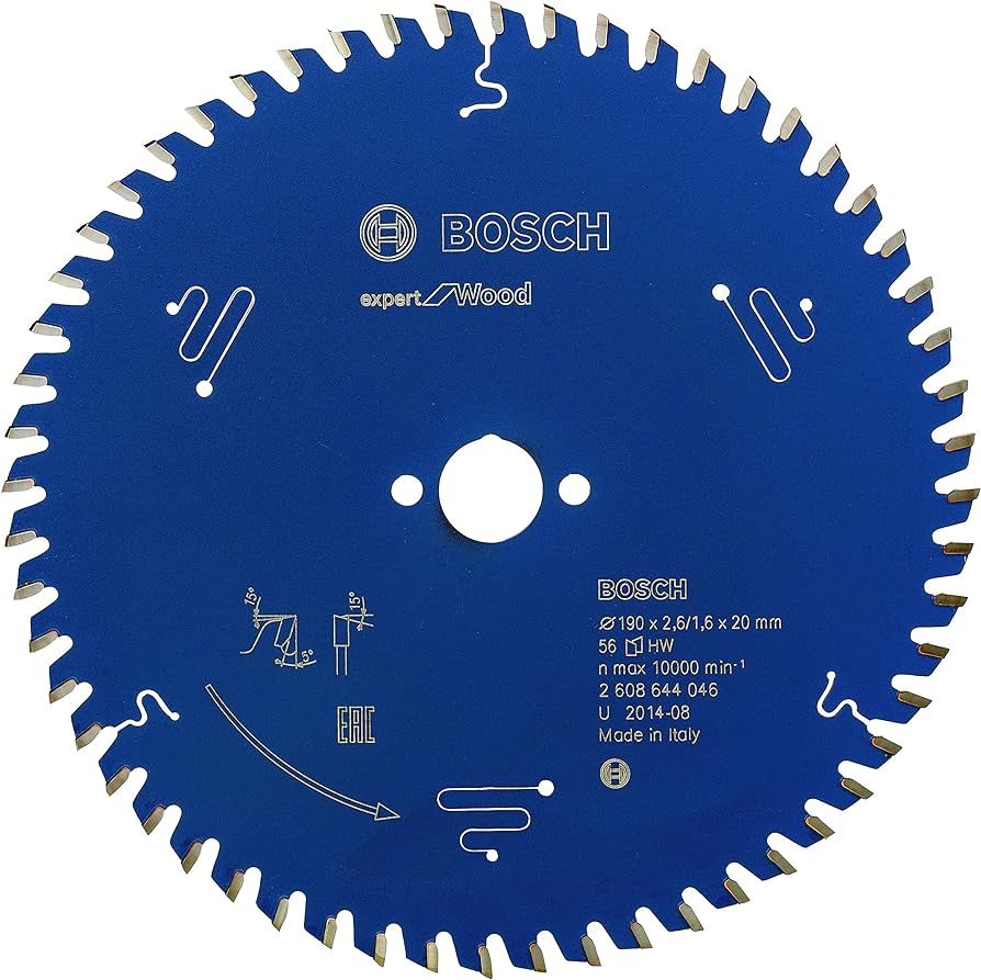 Bosch Expert Circular Saw Blade for Wood 190 x 20 x 2,6 mm, 56 2608644046 Power Tool Services