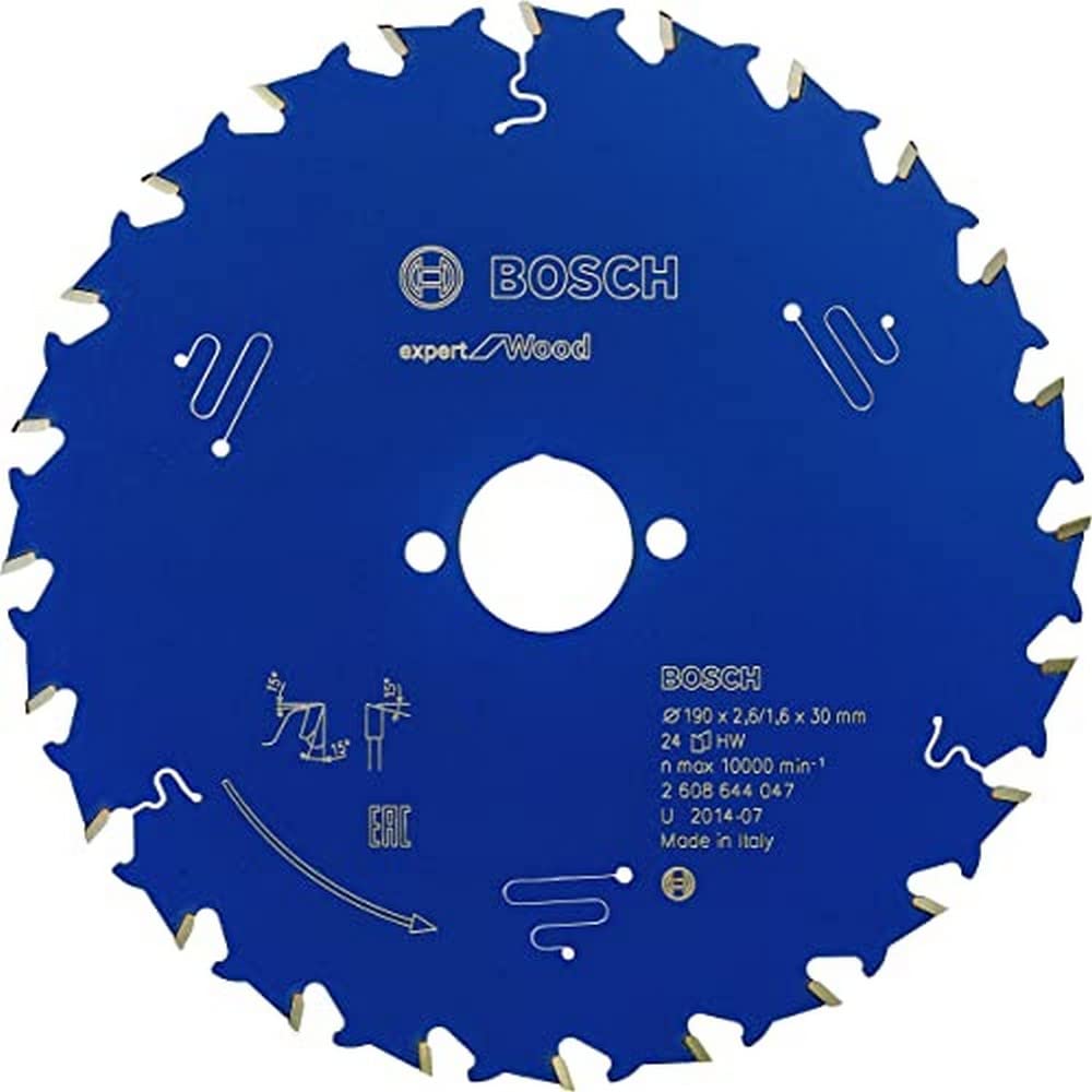 Bosch Expert Circular Saw Blade for Wood 190 x 30 x 2,6 mm, 24 2608644047 Power Tool Services