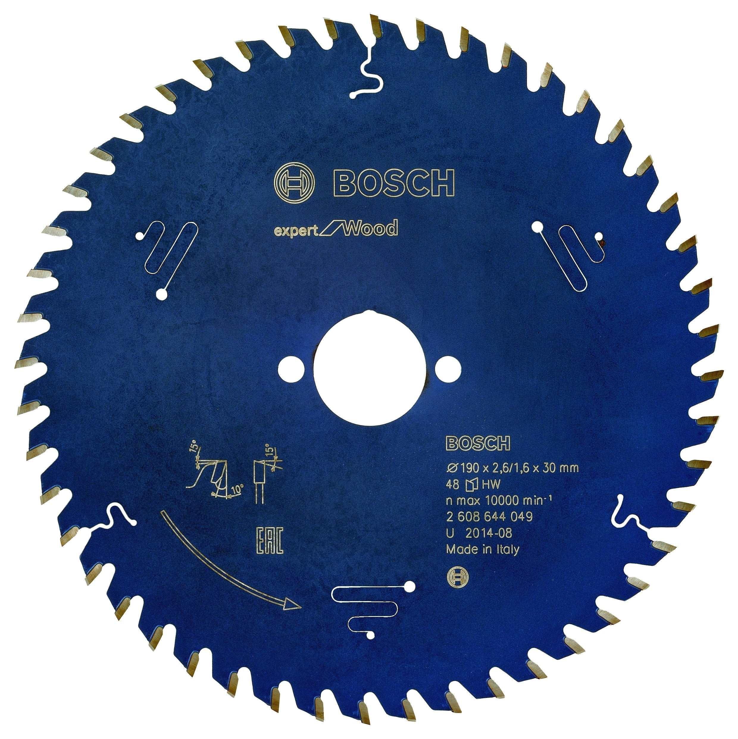 Bosch Expert Circular Saw Blade for Wood 190 x 30 x 2,6 mm, 48 2608644049 Power Tool Services