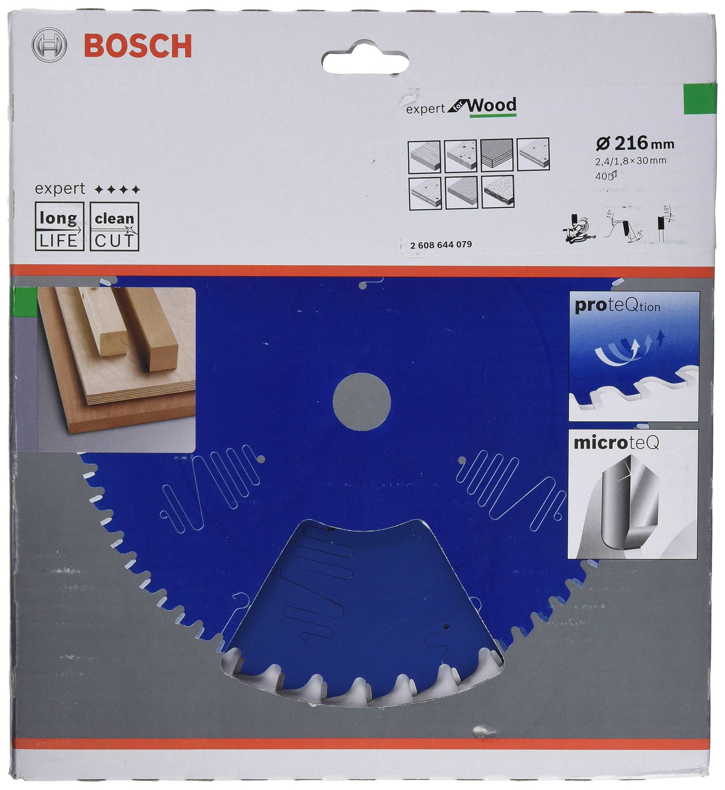 Bosch Expert Circular Saw Blade for Wood 216 x 30 x 2,4 mm, 40 2608644079 Power Tool Services