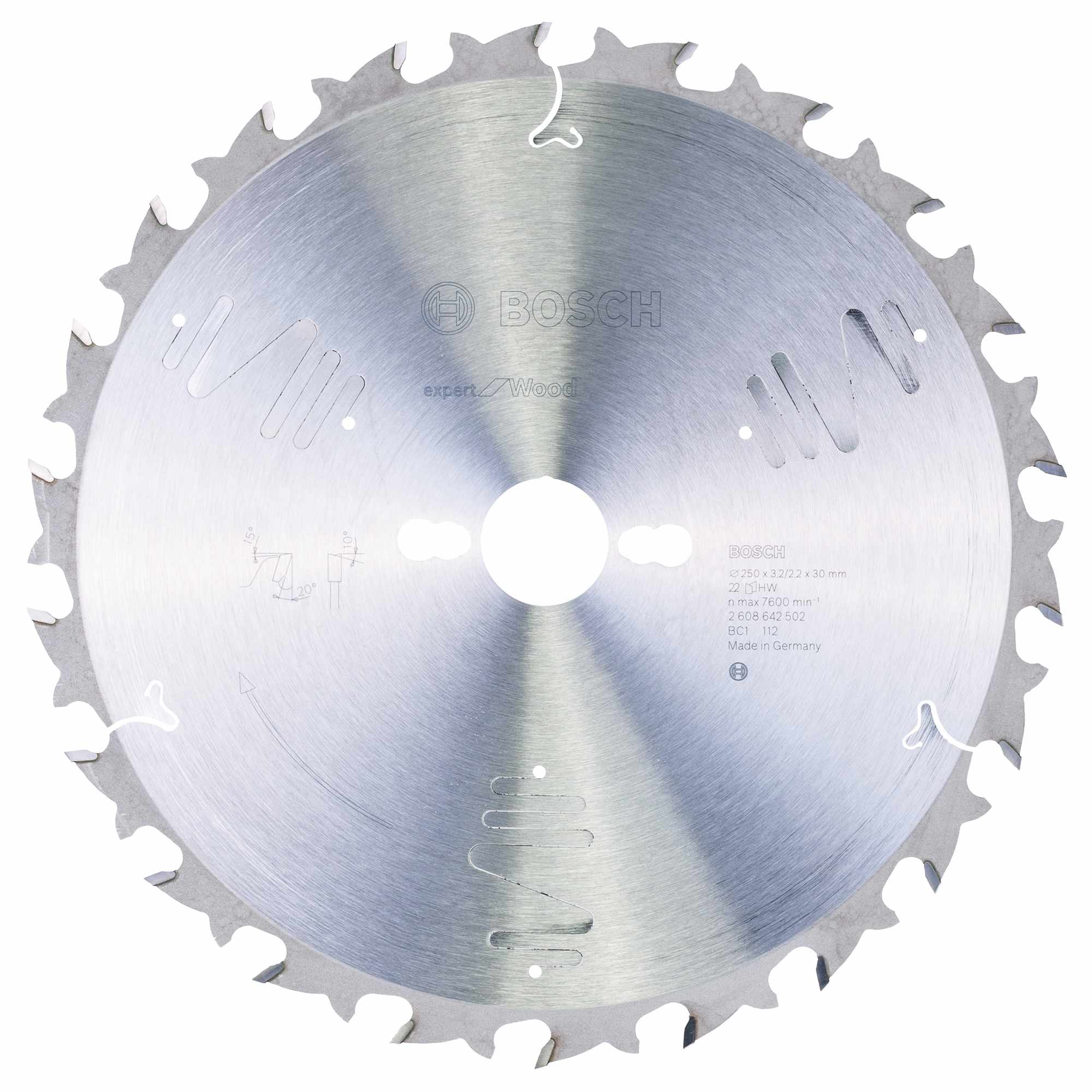 Bosch Expert Circular Saw Blade for Wood 250 x 30 x 3,2 mm, 22 2608642502 Power Tool Services
