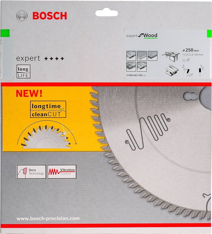 Bosch Expert Circular Saw Blade for Wood 250 x 30 x 3,2 mm, 22 2608642502 Power Tool Services