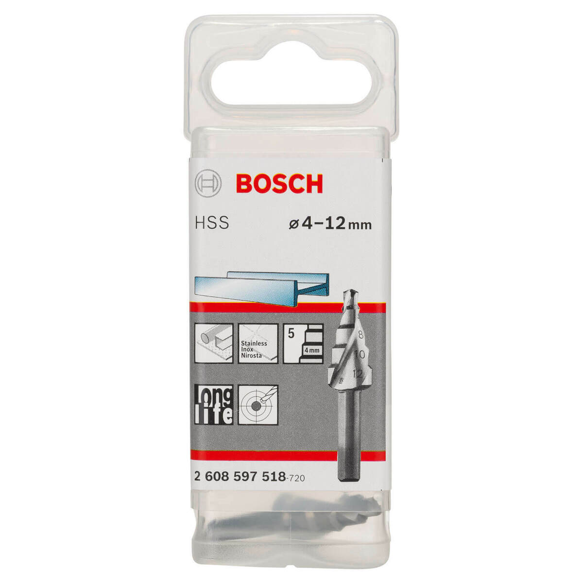 Bosch HSS Step Drill Bit 4-12mm 2608597518 Power Tool Services