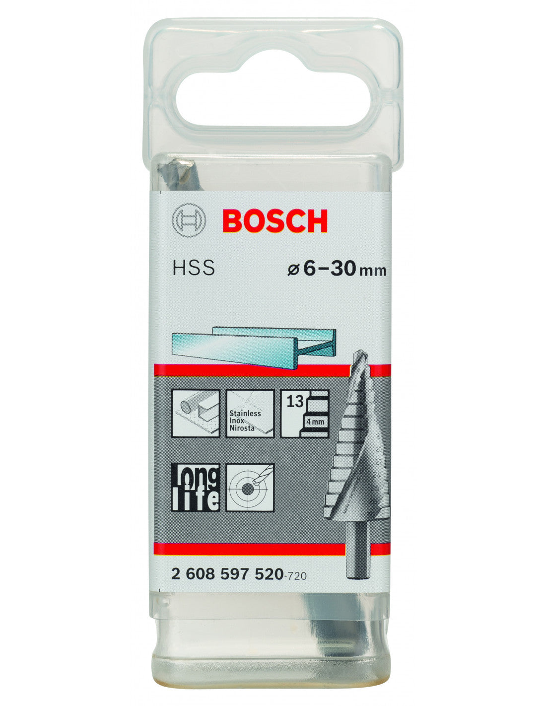 Bosch HSS Step Drill Bit 6-30mm 2608597520 Power Tool Services