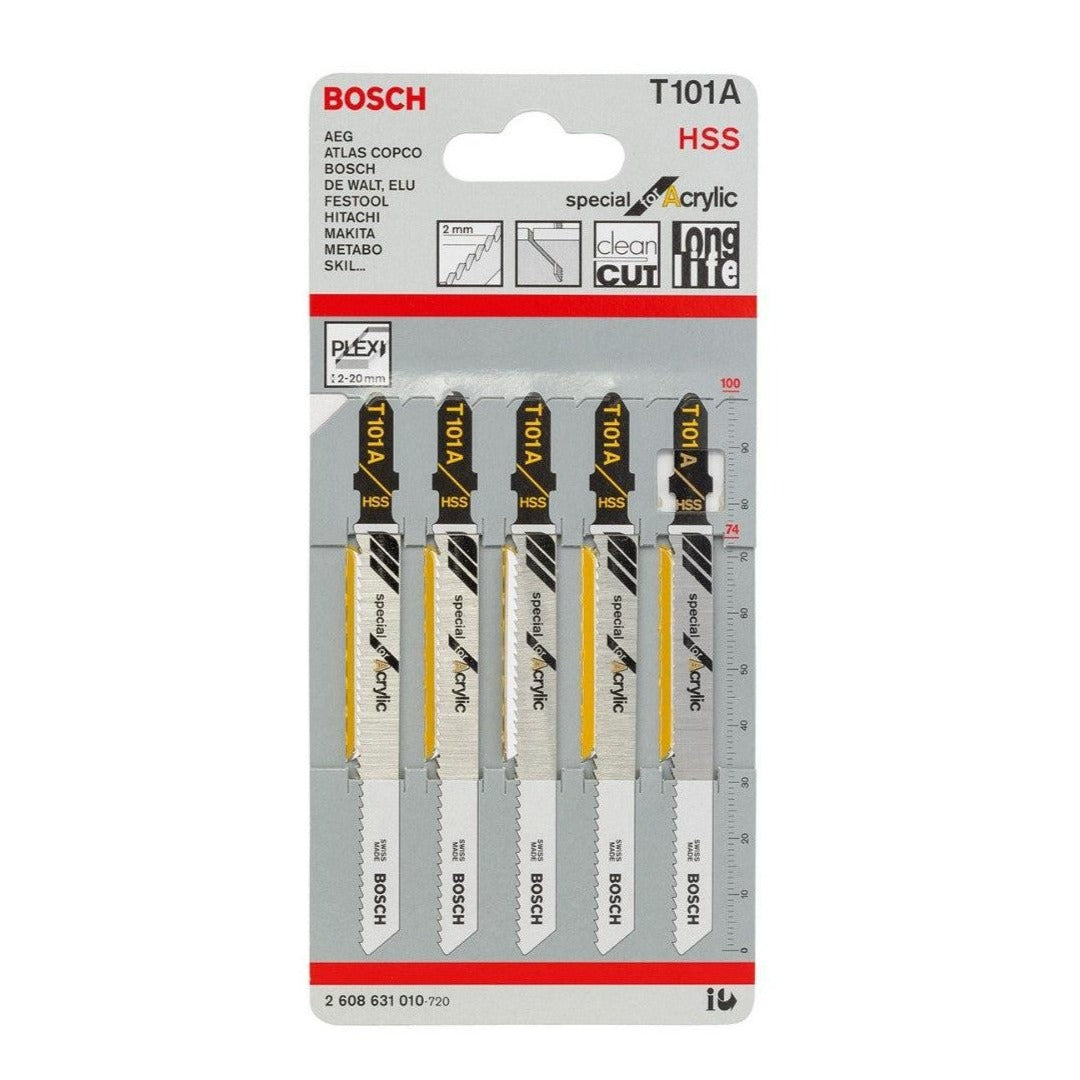 Bosch Jigsaw Blades T 101 A Clean for polycarbonate 5 Pack 2608631010 Power Tool Services
