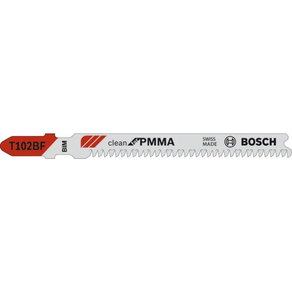 Bosch Jigsaw Blades T 102 BF Clean Cut for PMMA 3 Pack 2608636780 Power Tool Services