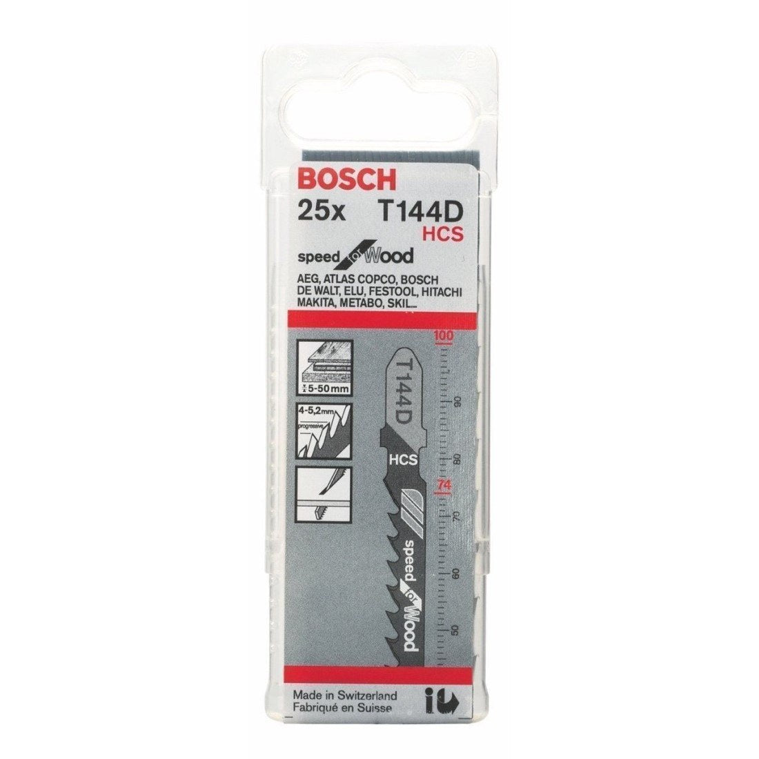 Bosch Jigsaw Blades T 144 D Speed for Wood 25 Pack 2608633625 Power Tool Services