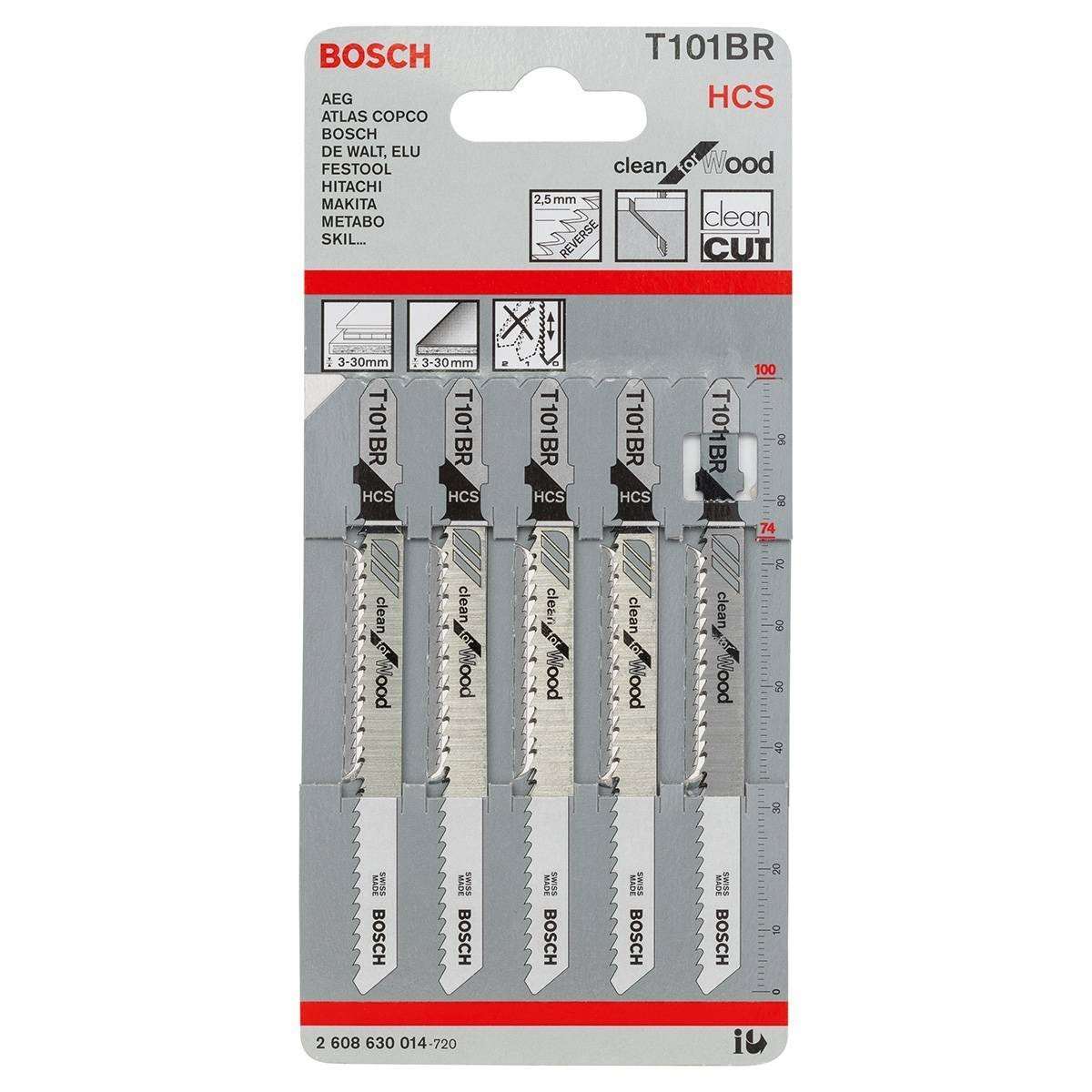 Bosch Jigsaw Blades T101BR Clean Cut Jigsaw Blades 5 Pack 2608630014 Power Tool Services