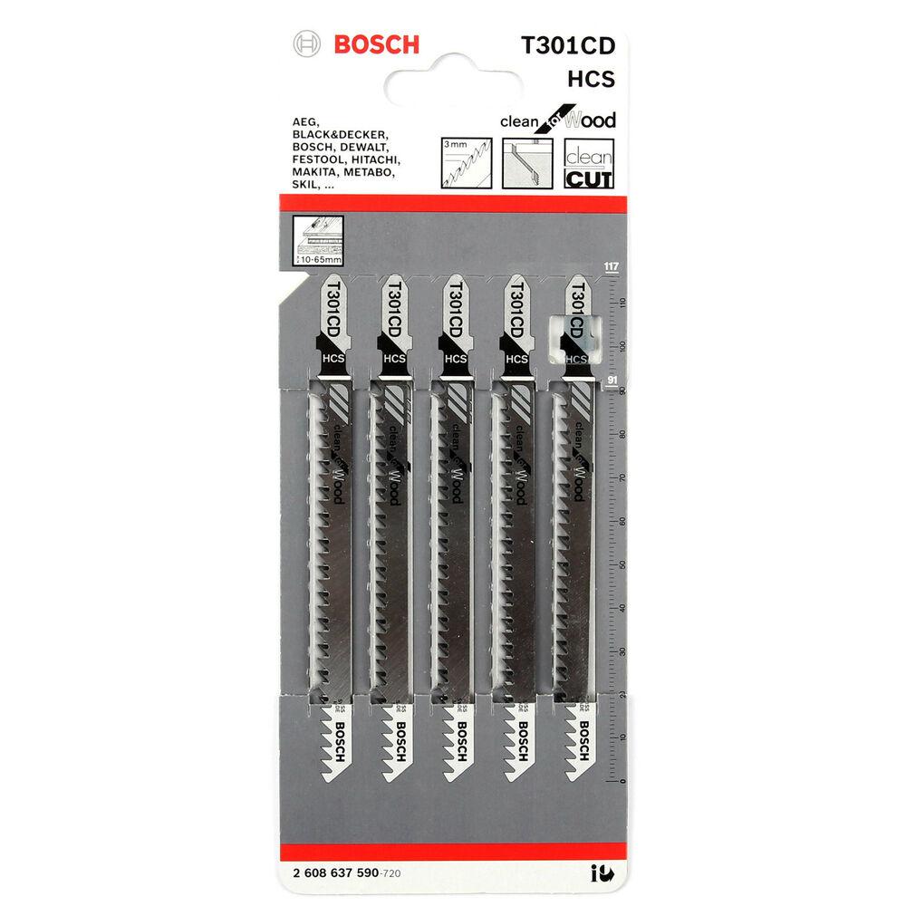 Bosch Jigsaw Blades for Wood T301CD 5 Pack 2608637590 Power Tool Services