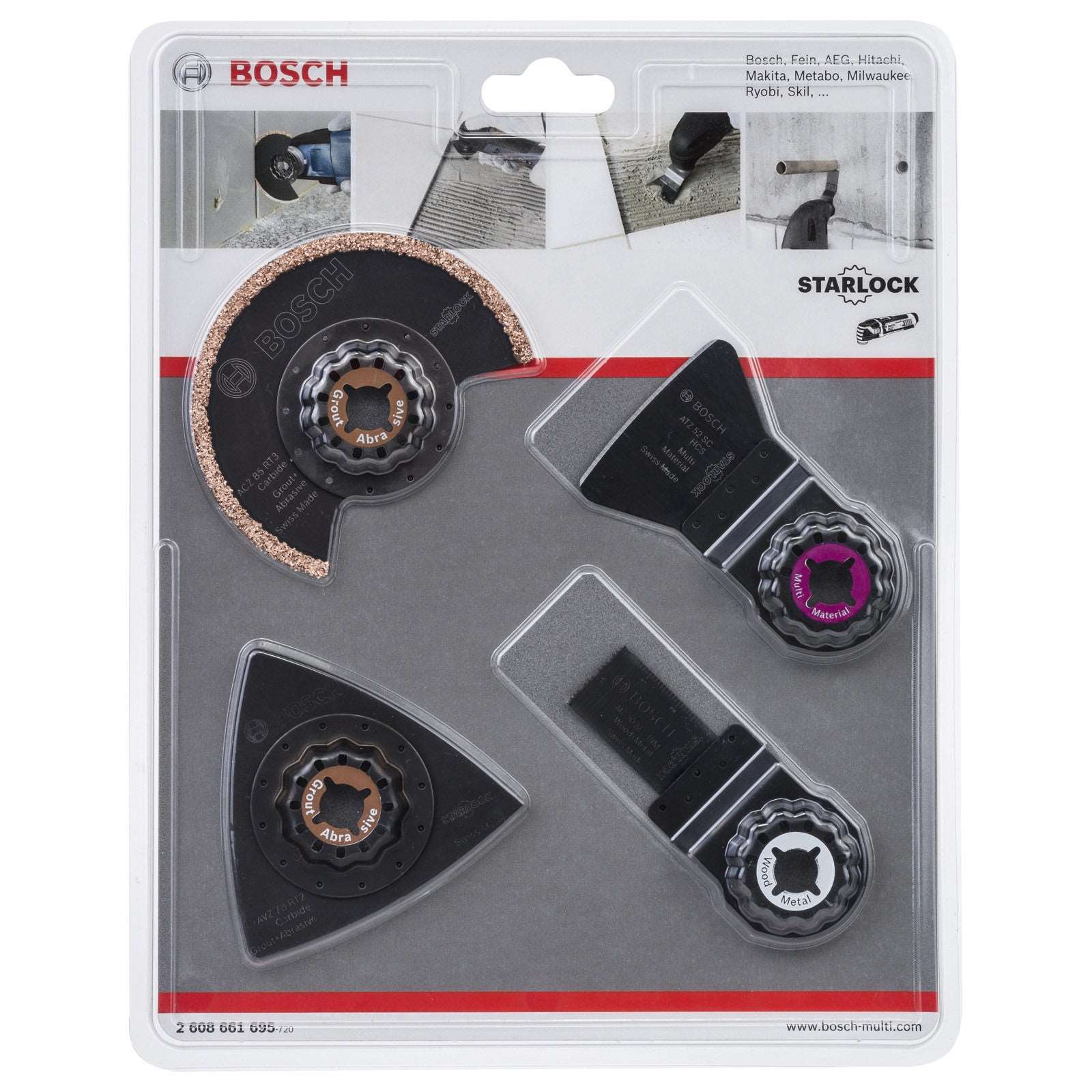 Bosch Multi Tool Blades 4-piece tile set 2608661695 Power Tool Services