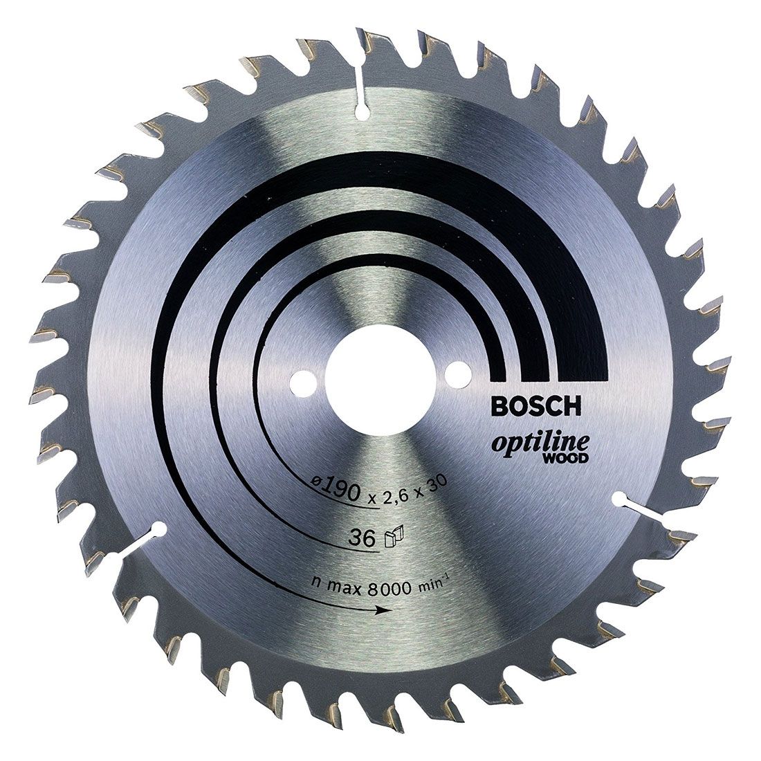 Bosch Optiline Circular Saw Blade for Wood 190 x 30 x 2,6 mm, 36 2608640616 Power Tool Services