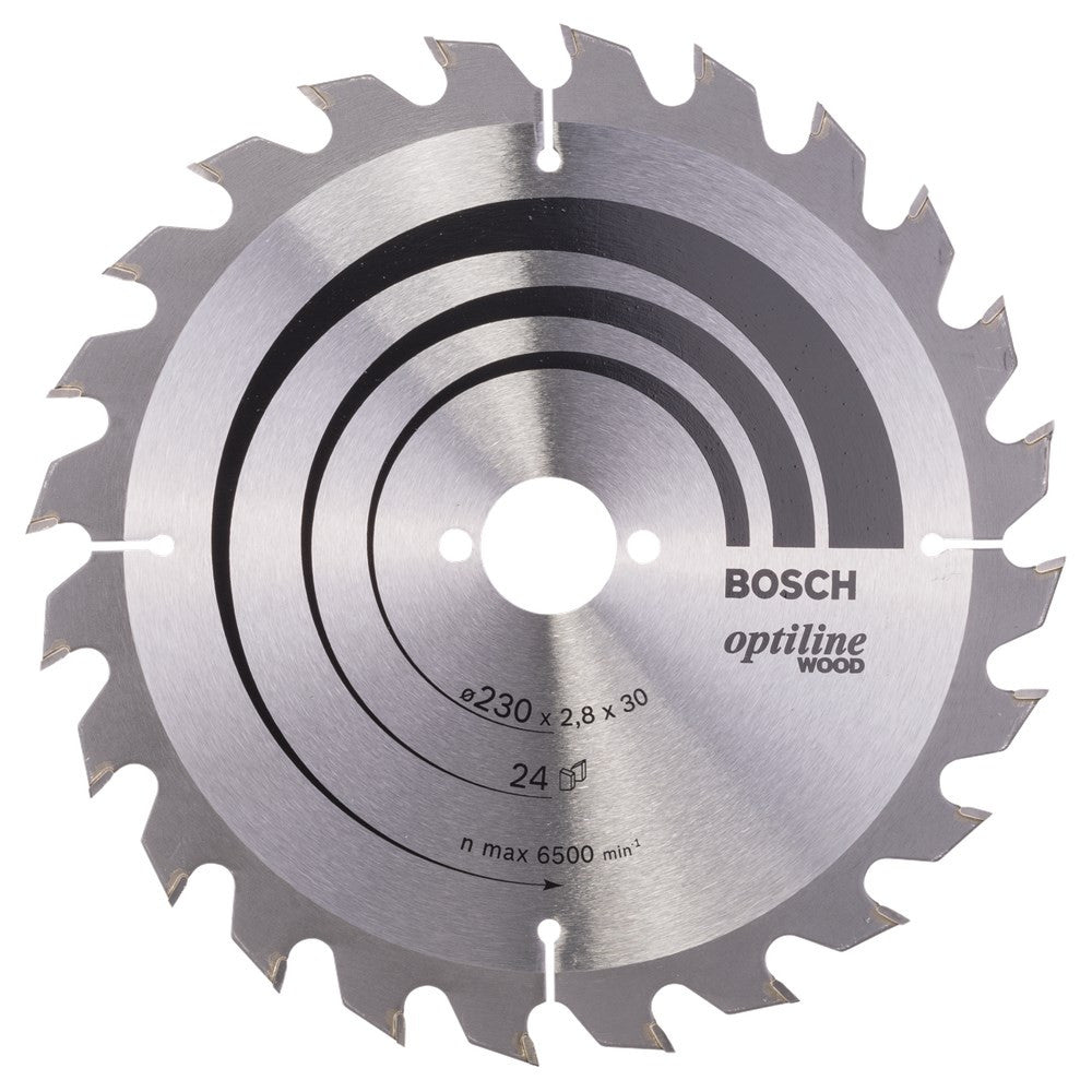 Bosch Optiline Circular Saw Blade for Wood 230 x 30 x 2,8 mm, 24 2608640627 Power Tool Services