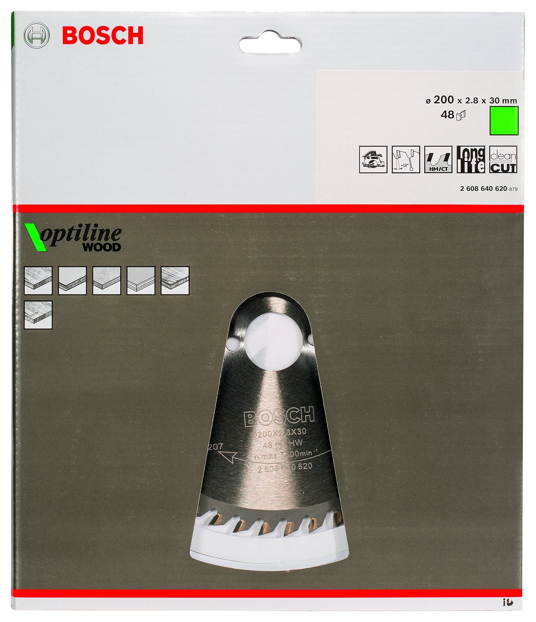 Bosch Optiline Circuular Saw Blade for Wood 230 x 30 x 2,8 mm, 48 2608640629 Power Tool Services