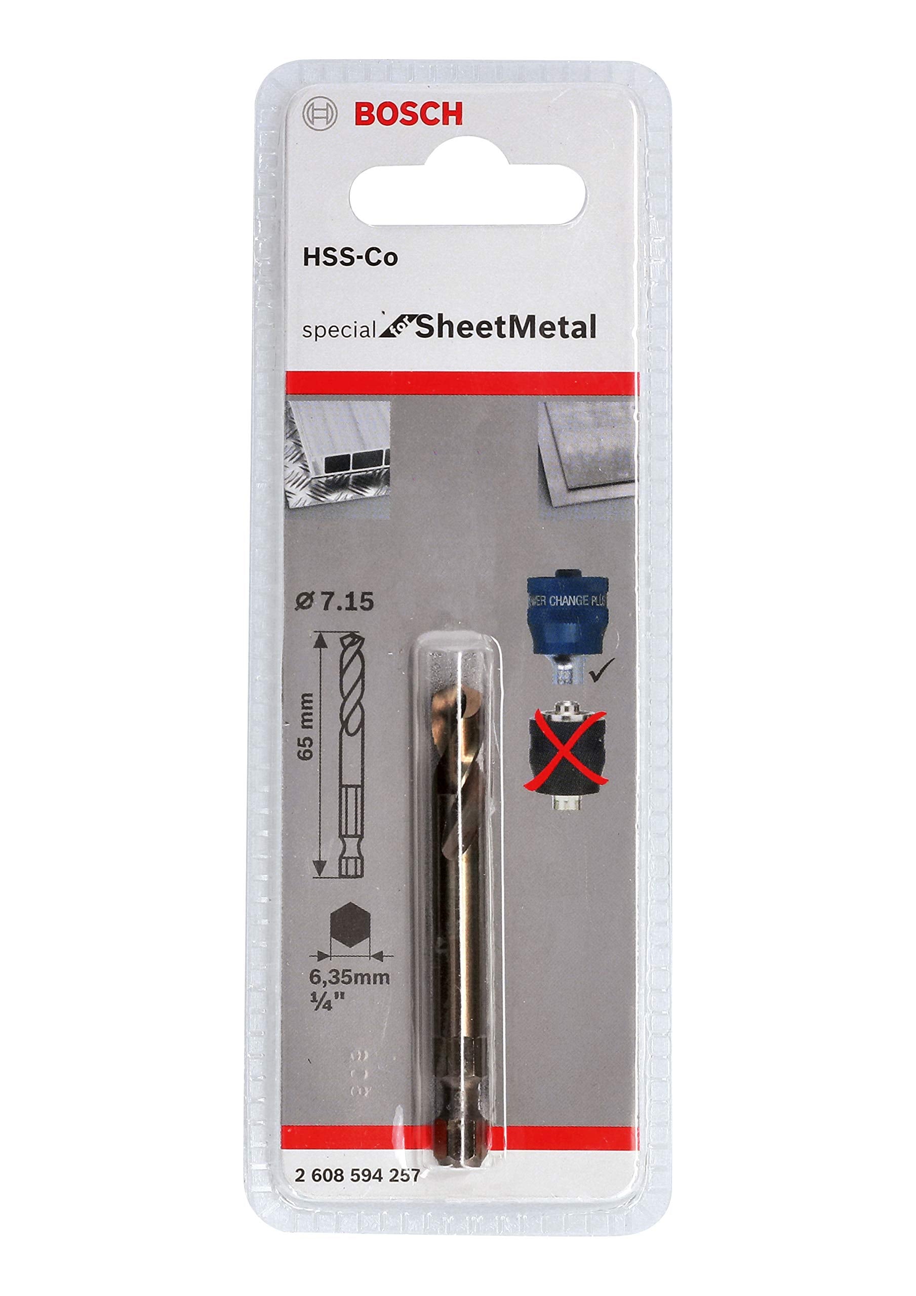 Bosch Pilot drill Plus HSS-Co 7,15 x 65 mm 2608594257 Power Tool Services