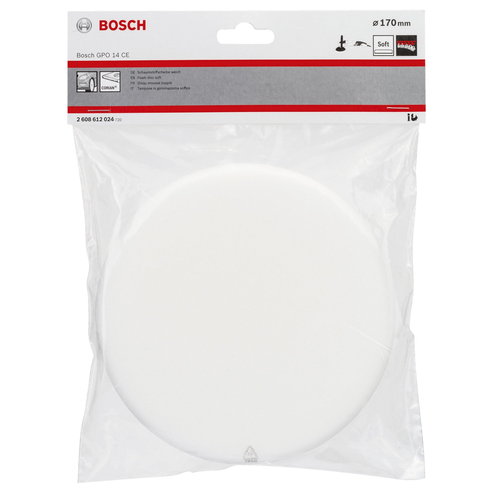 Bosch Polishing Sponge, 170mm soft 2608612024 Power Tool Services