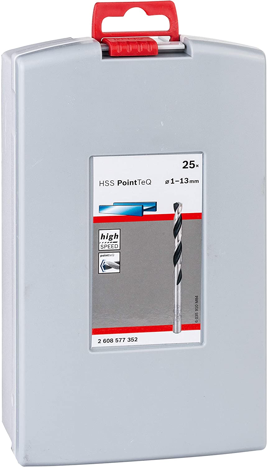 Bosch Professional 25-Piece PointTeQ HSS Twist Bit Set 2608577352 Power Tool Services