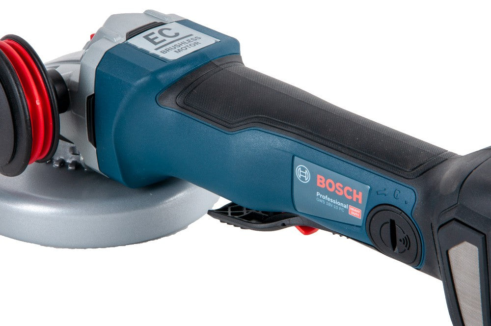 Bosch Professional Cordless Brushless Angle Grinder GWS 18V-10 PC Power Tool Services