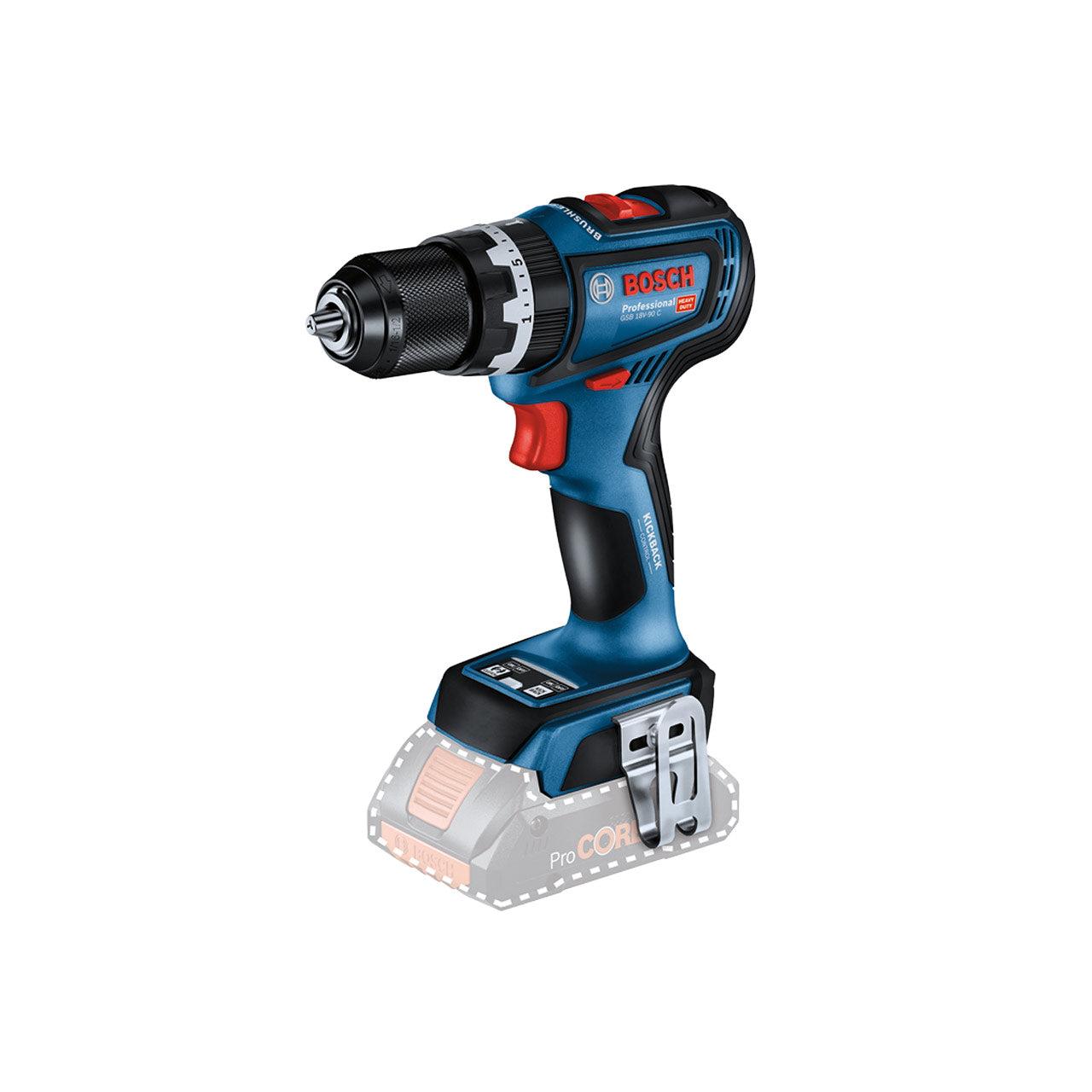 Bosch Professional Cordless Impact Drill GSB 18V-90 C Solo 06019K6100 Power Tool Services