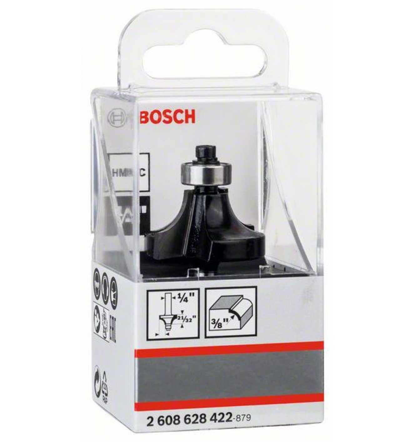 Bosch Router Rounding over bit, 1/4" R1 9.5 mm 2608628422 Power Tool Services