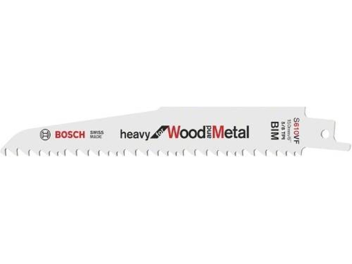 Bosch Sabre Saw Blades S 610 VF Special for Glass, fibre, epoxy, chipboard, wood 5 Pack 2608657608 Power Tool Services