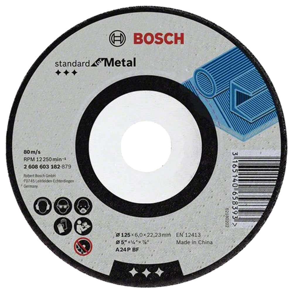 Bosch Standard Metal grinding Disc A 24 P BF, 115, 22,23, 6,0 2608603181 Power Tool Services