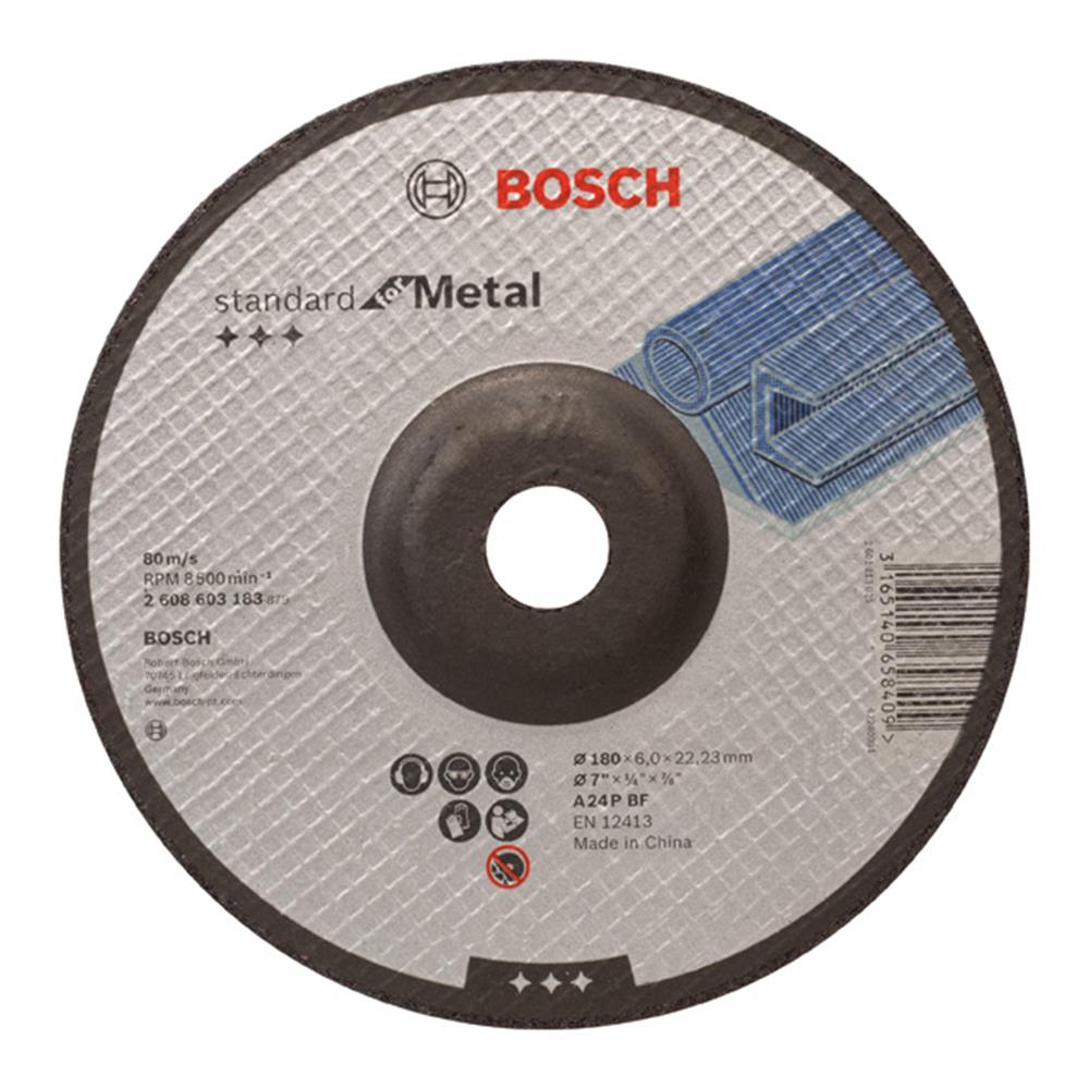 Bosch Standard Metal grinding  Disc A 24 P BF, 180 2608603183 Power Tool Services